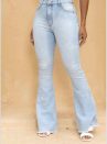 calça jeans flare nexo