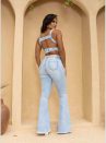 calça jeans flare nexo