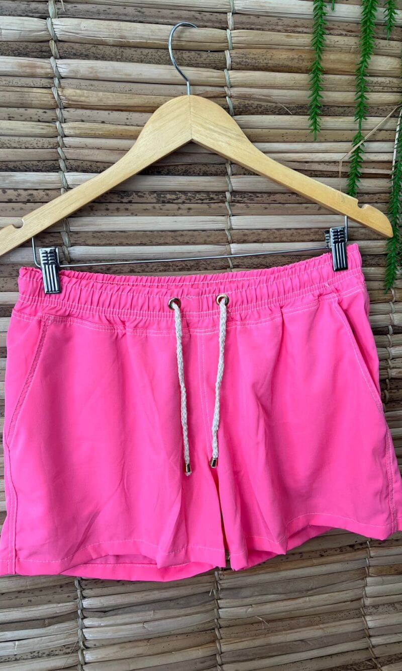 bermuda feminina tactel rosa neon bermuda feminina tactel rosa neon