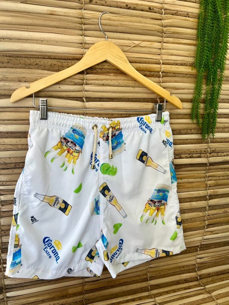 bermuda tactel masculina estampada