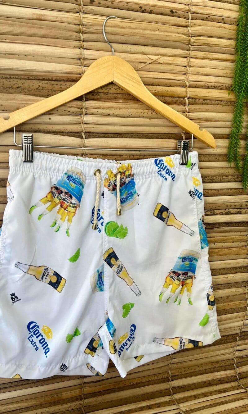 bermuda tactel masculina estampada