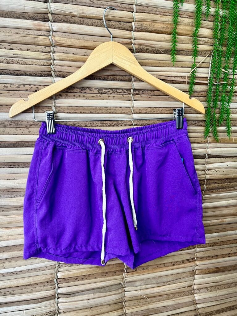 bermuda feminina tactel violeta