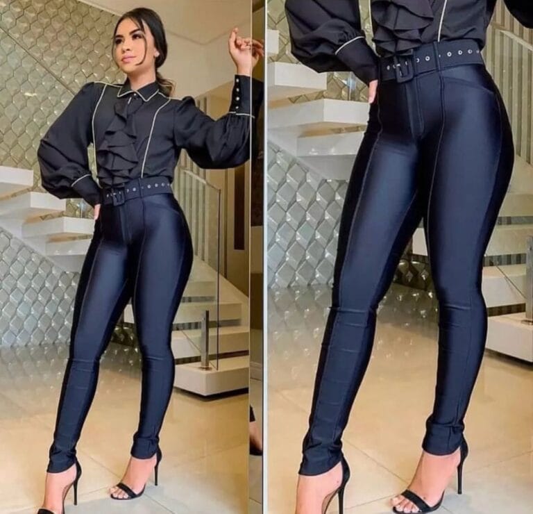 calça legging montaria cirrê com cinto