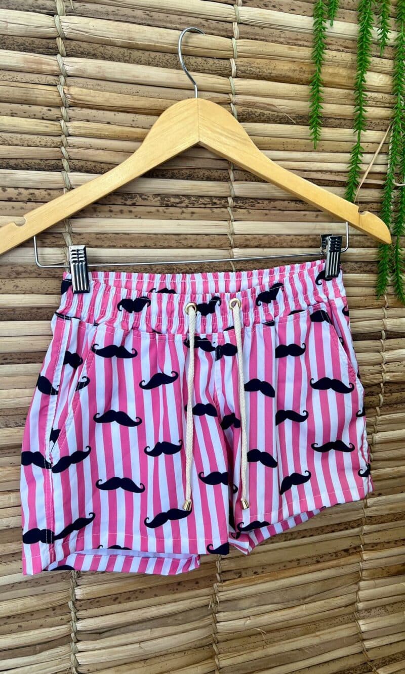 bermuda tactel feminina estampada