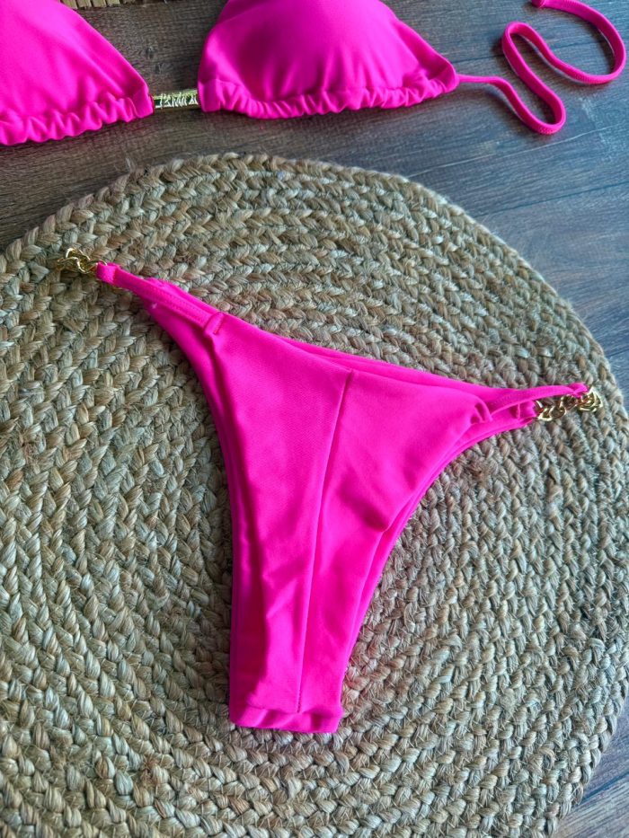 conjunto biquíni vick correntes cortininha rosa neon conjunto biquíni vick correntes cortininha rosa neon