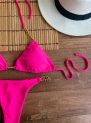 conjunto biquíni vick correntes cortininha rosa neon