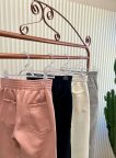 calça moletom paula com punho rosa bella