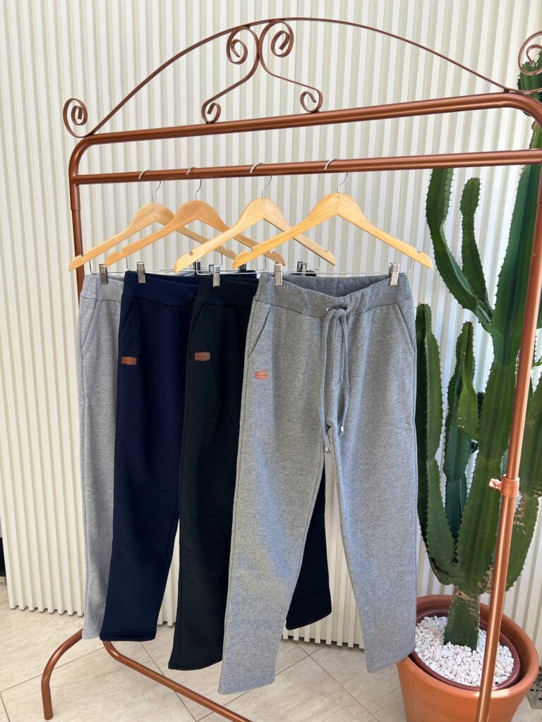 calça moletom masculina sem punho felicitá
