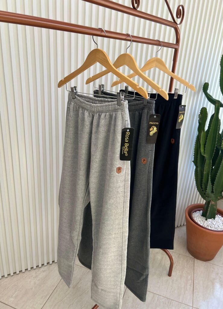 calça moletom masculino sem punho pacto