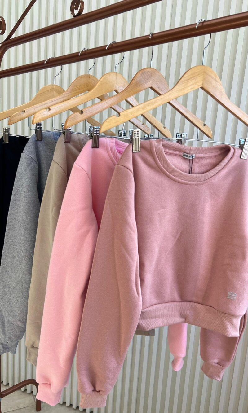 cropped moletom valentina rosa bella