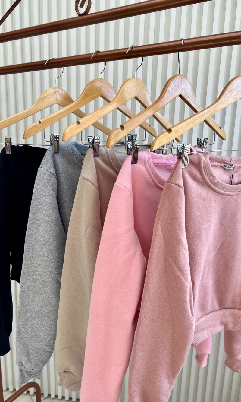 cropped moletom valentina rosa bella