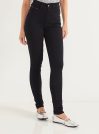 calça jeans denim zero rebeca – preto – skinny hot pants