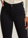 calça jeans denim zero thais – preto – skinny cós médio – lisa – barra feita