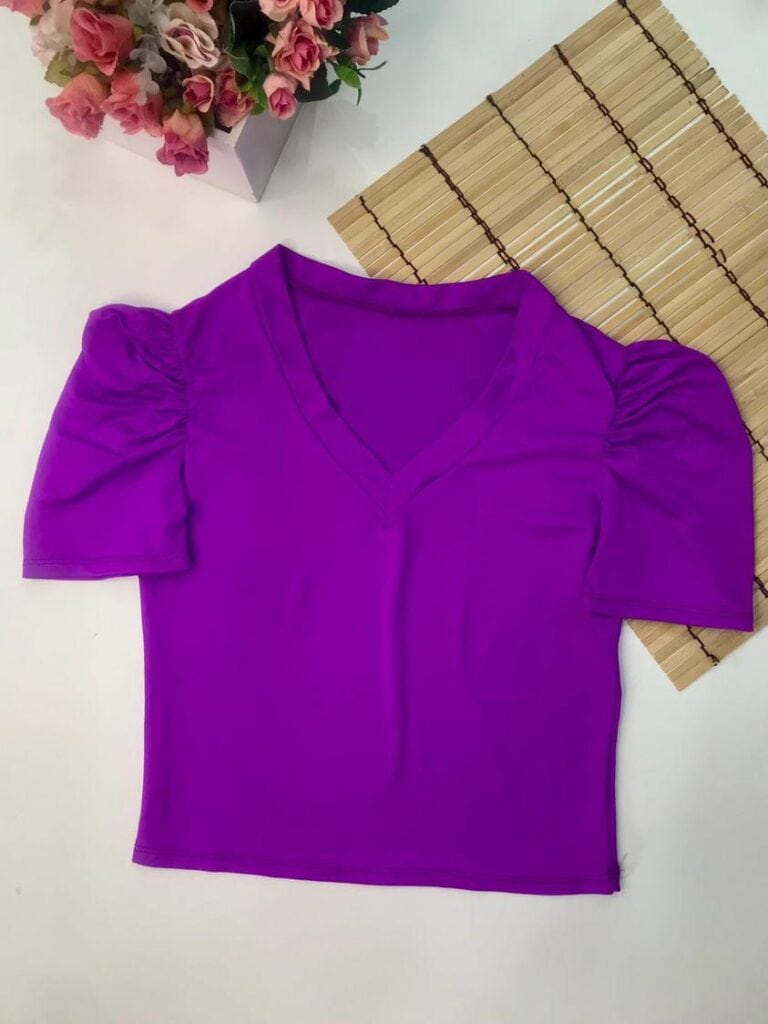 blusa júlia em poliamida manga princesa decote v blusa júlia em poliamida manga princesa decote v