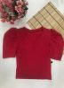 blusa júlia em poliamida manga princesa decote v