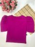 blusa júlia em poliamida manga princesa decote v