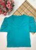blusa júlia em poliamida manga princesa decote v