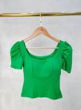 blusa cropped jade em poliamida com bojo