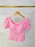 blusa cropped jade em poliamida com bojo