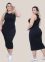 vestido canelado esther plus size