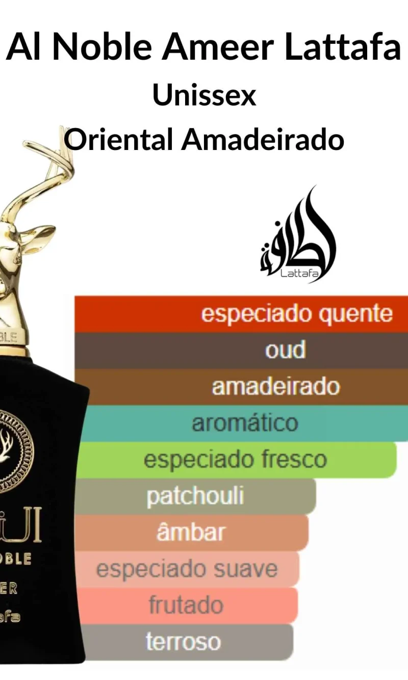 perfume Árabe lattafa al noble ameer eau de parfum 100ml