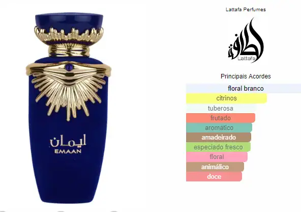 perfume Árabe emaan 100ml lataffa