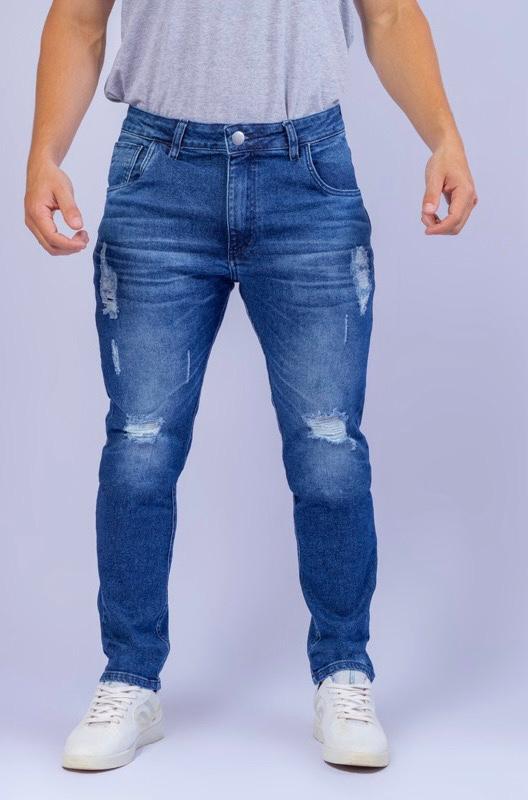 calça jeans masculina skiny com elastano