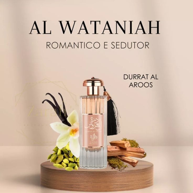 perfume durrat al aroos eau de parfum 85ml de al wataniah.