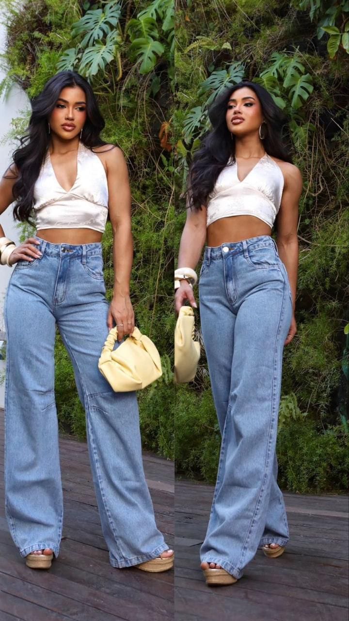 calça wide leg paola