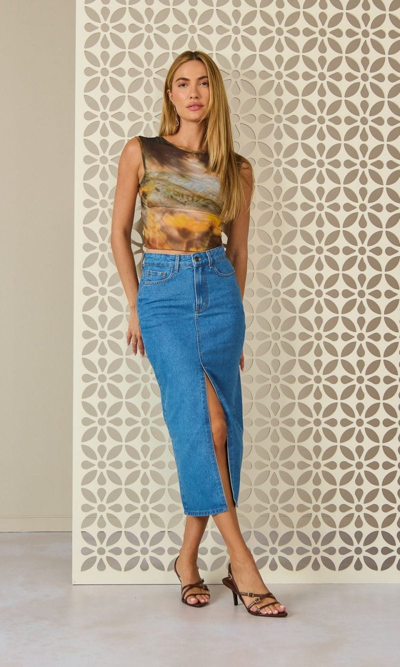 saia jeans midi bruna denim zero