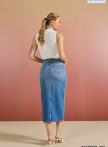 saia jeans midi alice denim zero