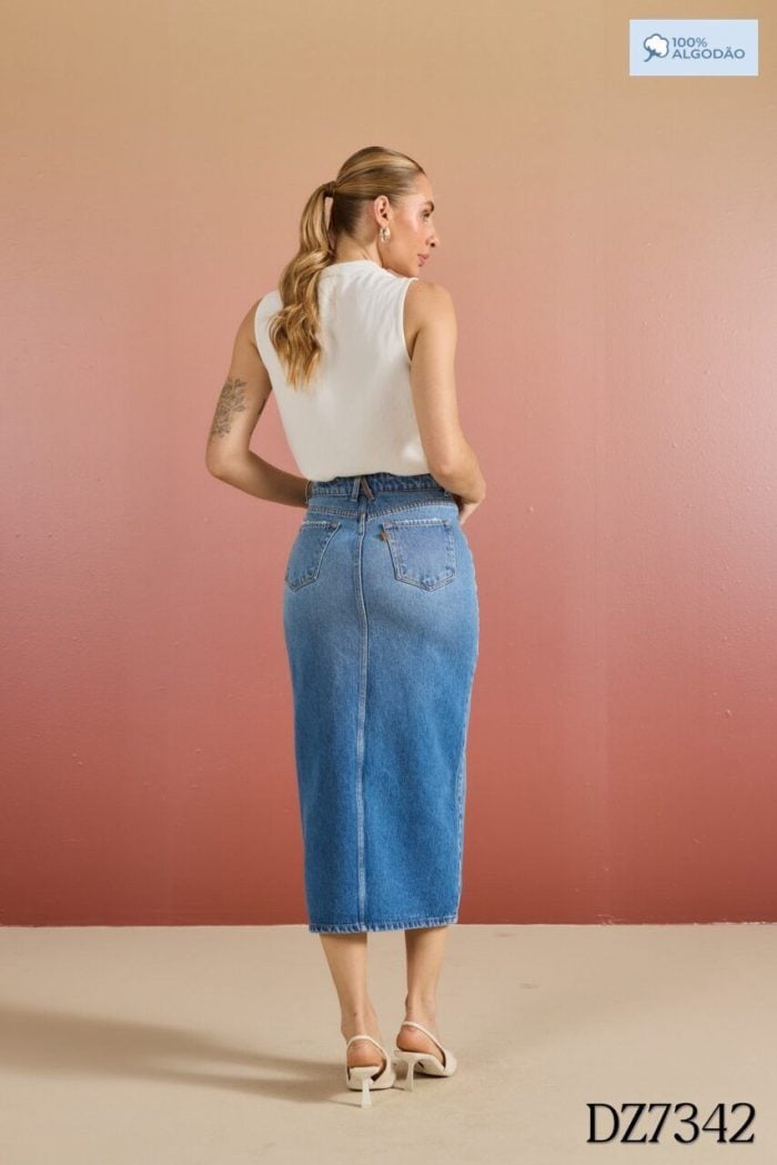saia jeans midi alice denim zero saia jeans midi alice denim zero