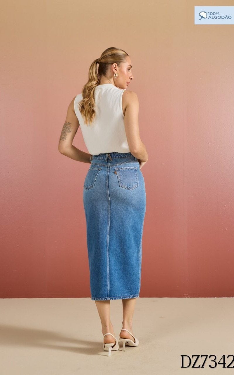 saia jeans midi alice denim zero saia jeans midi alice denim zero
