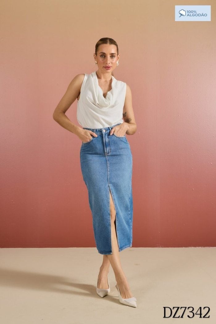 saia jeans midi alice denim zero saia jeans midi alice denim zero