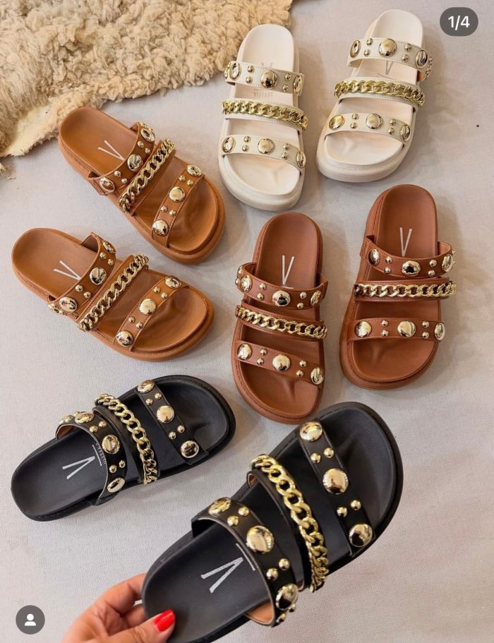papete feminina tratorada spikes vizzano