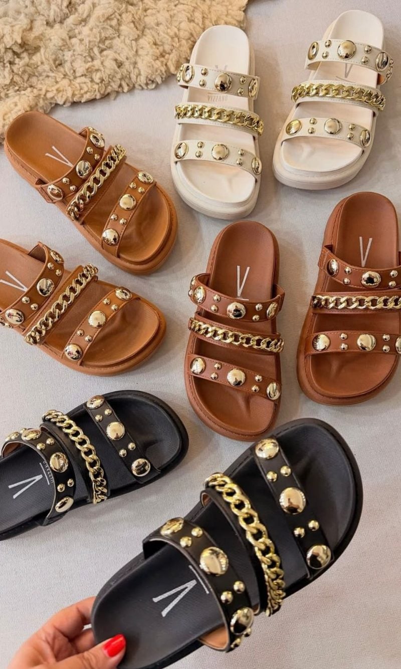papete feminina tratorada spikes vizzano