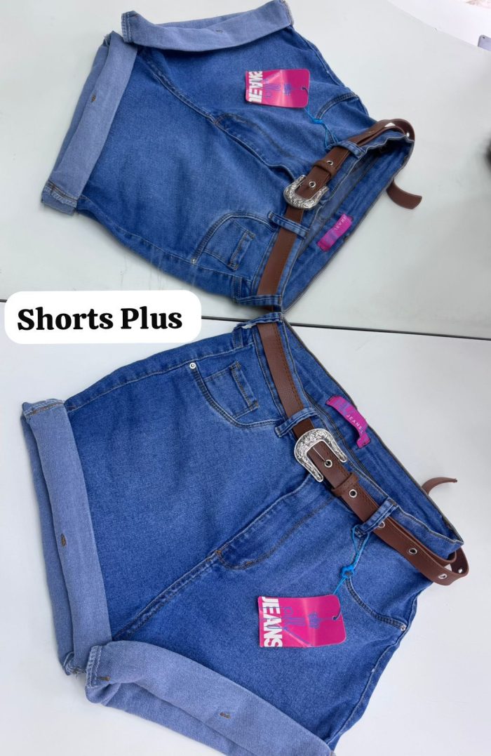 short melinda cecília plus size com elastano short melinda cecília plus size com elastano