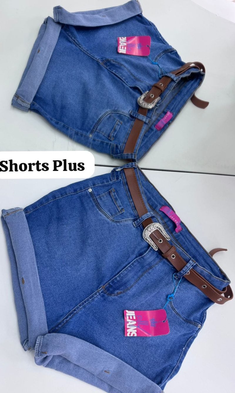 short melinda cecília plus size com elastano