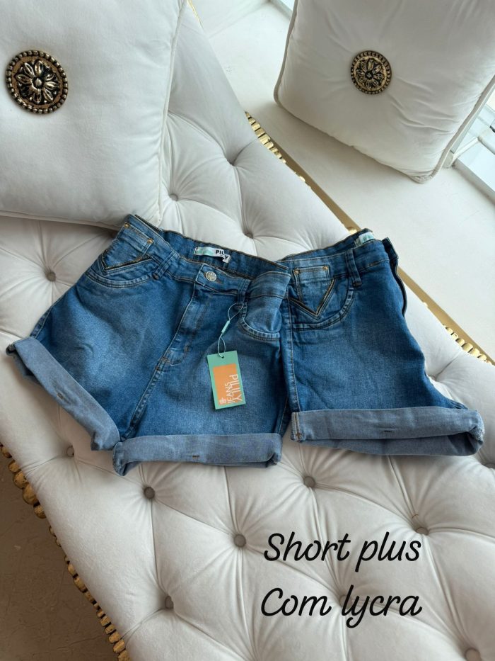 short melinda alexa plus size com elastano