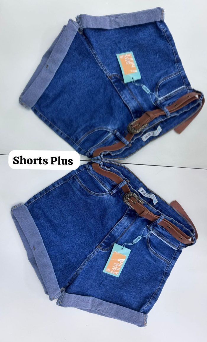 short melinda olívia plus size com elastano short melinda olívia plus size com elastano