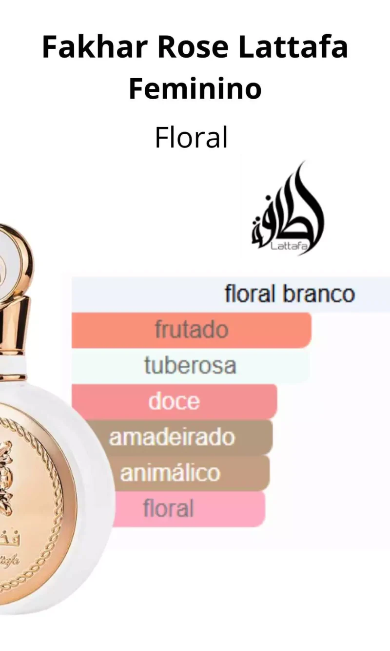 perfume Árabe fakhar rose 100ml lattafa